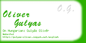 oliver gulyas business card