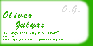 oliver gulyas business card